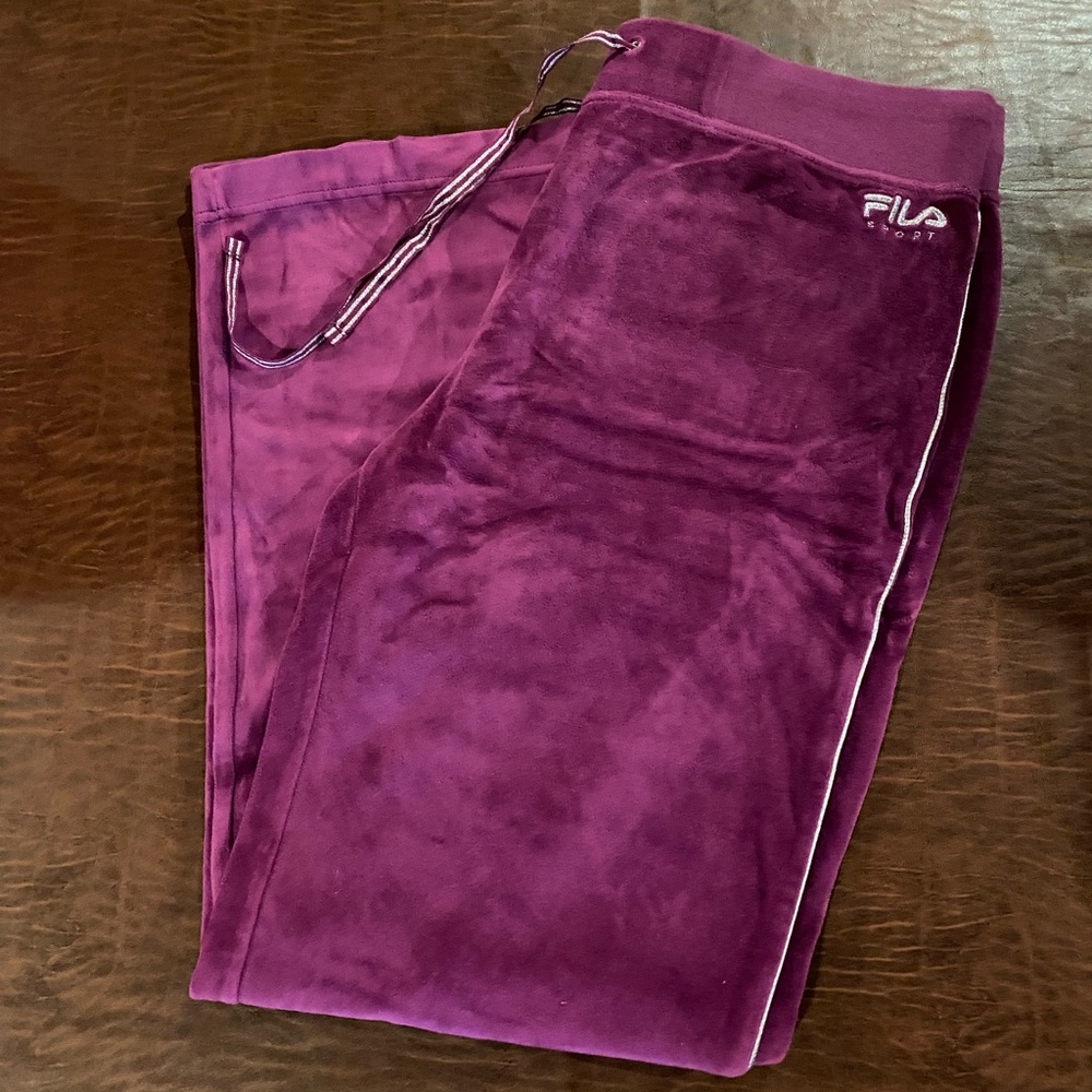 Fila Sport Velvetly Purple Lounge pants size XL